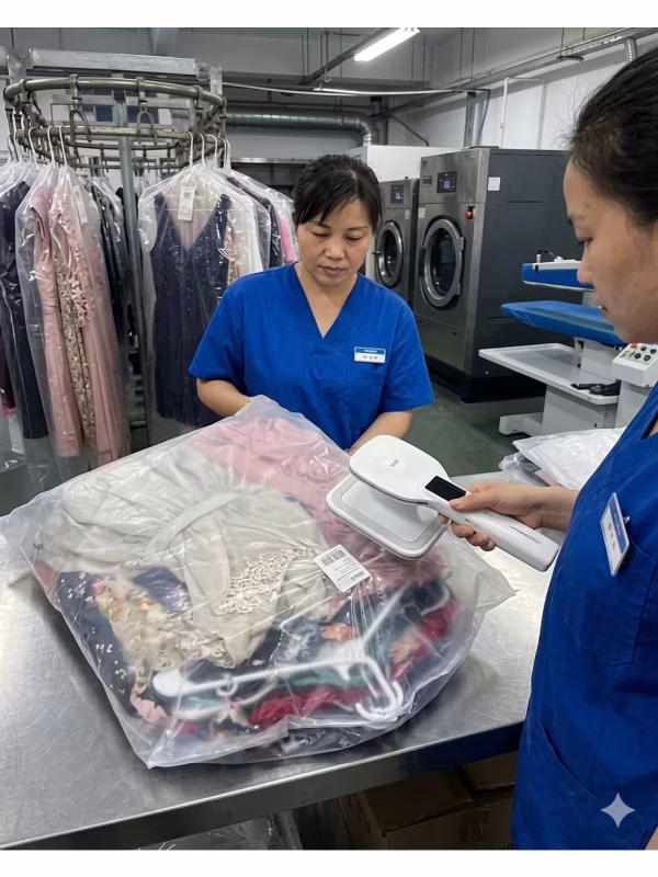 Système RFID blanchisserie pour résidents